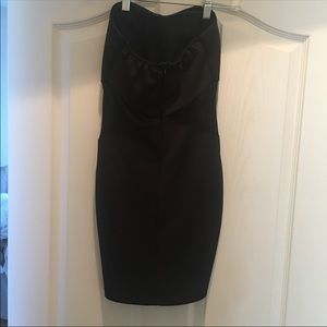 Black strapless dress
